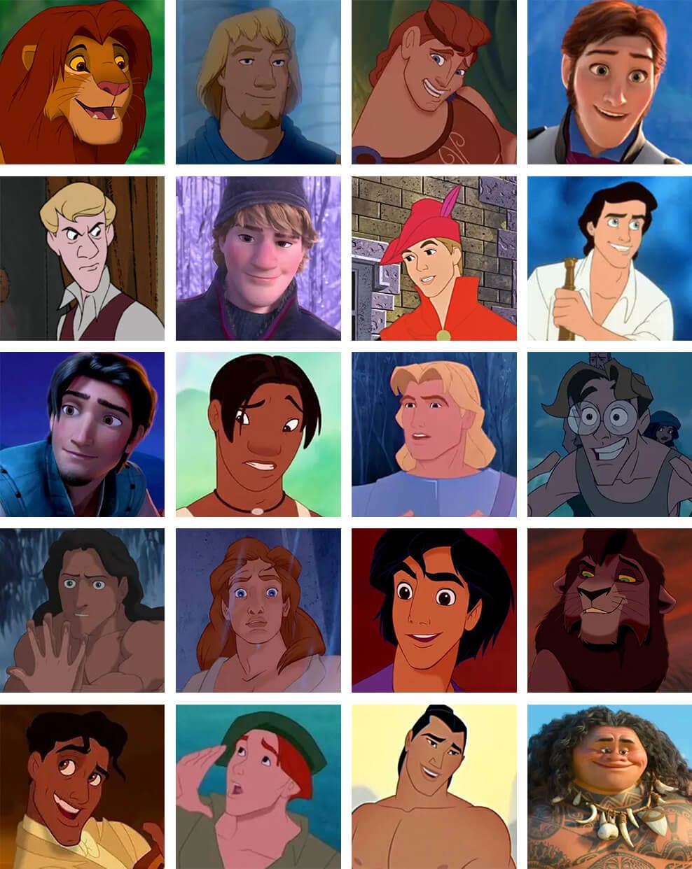 Personnage masculin disney